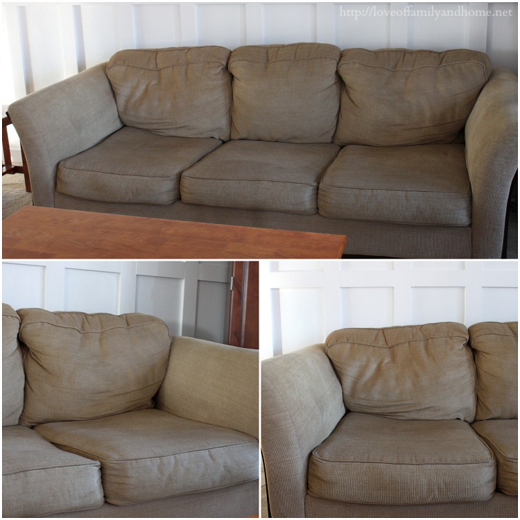 repairing a sagging couch with non-removable cushions