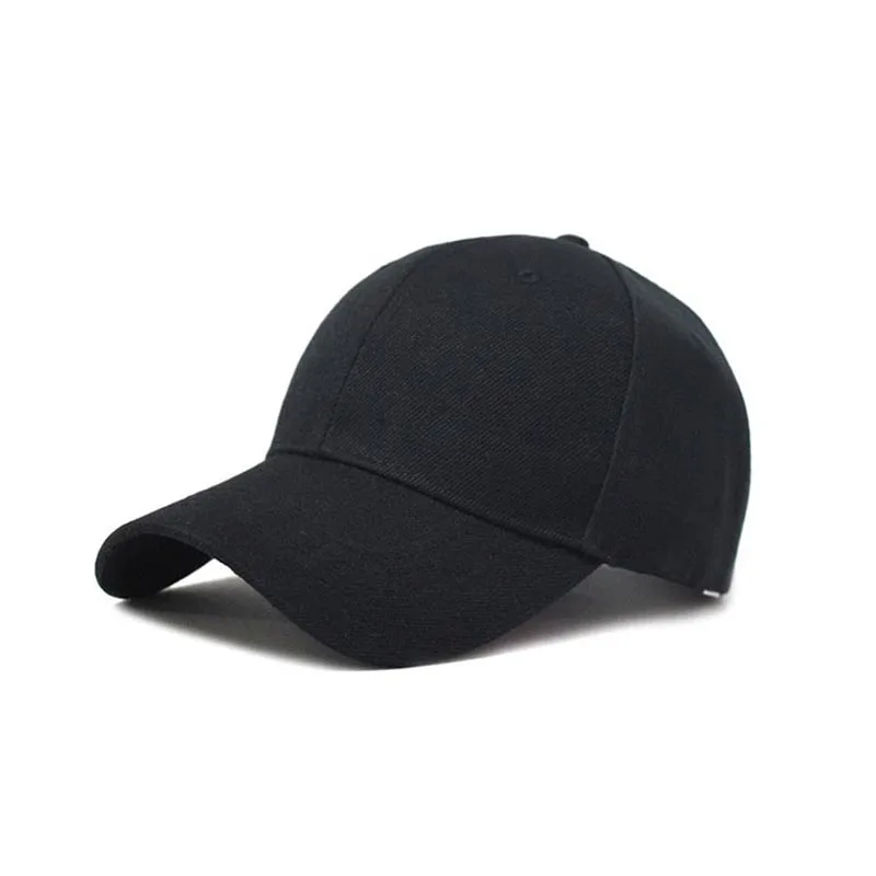 plain black baseball cap