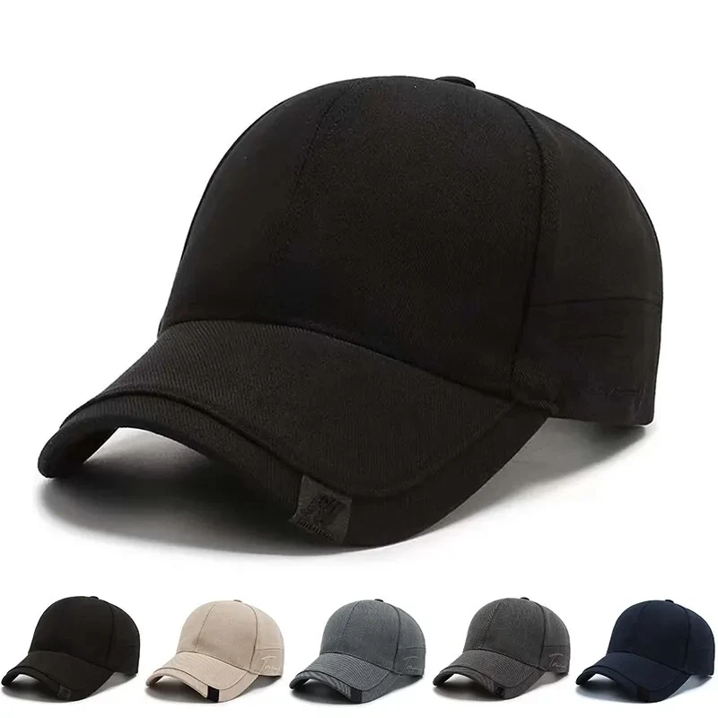 plain black baseball cap