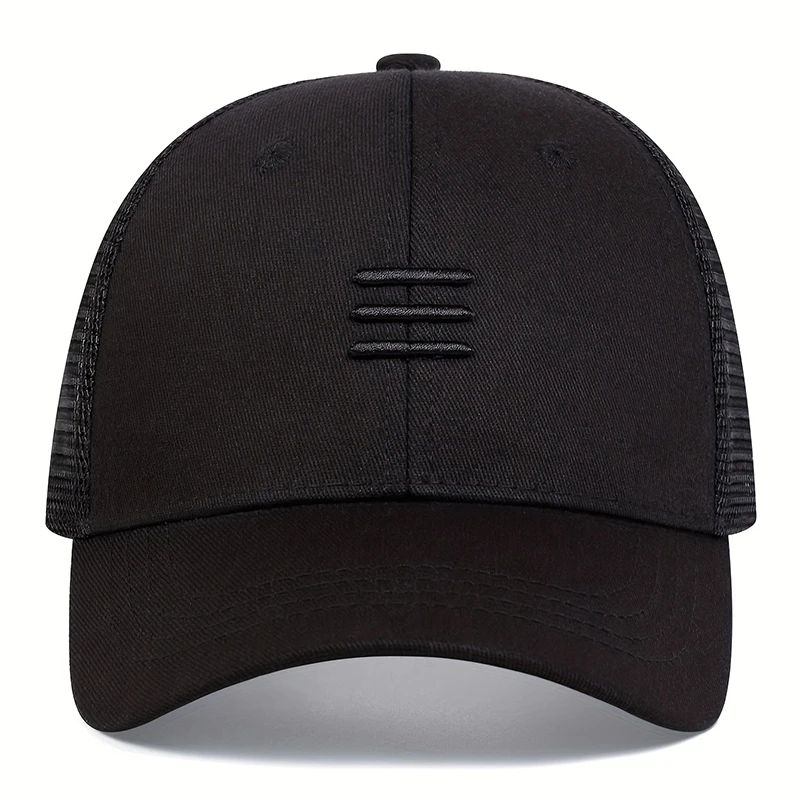 plain black baseball cap