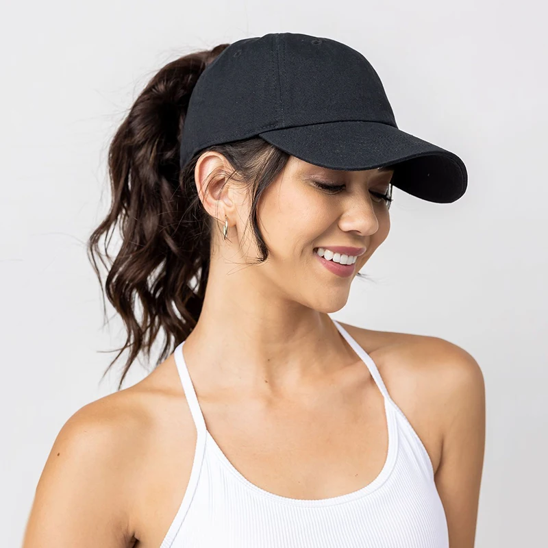 long hair baseball cap hairstyles