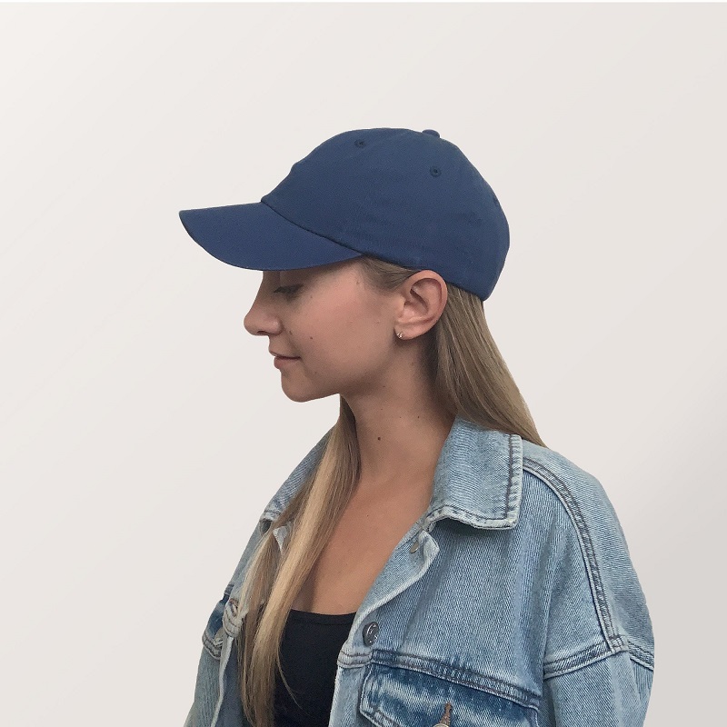 baseball cap on head