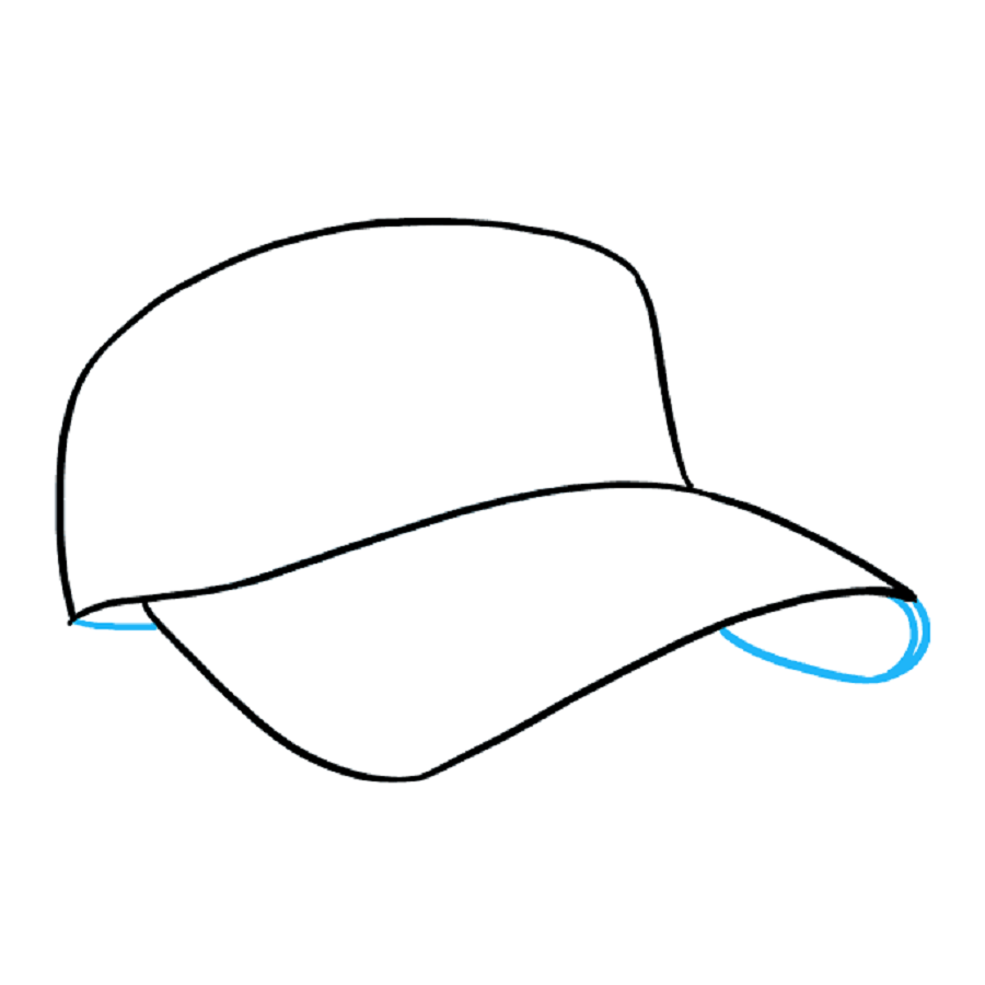 how to draw baseball cap