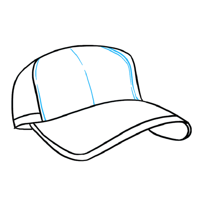 how to draw baseball cap