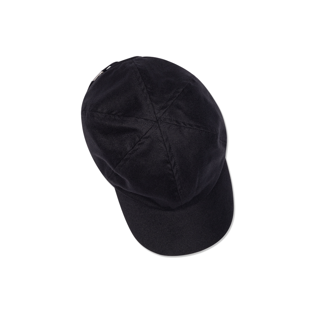 black cashmere baseball cap