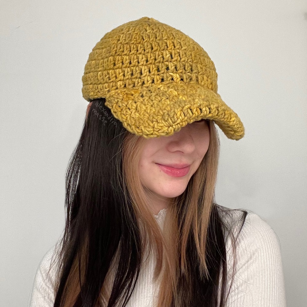 crocheted baseball cap pattern