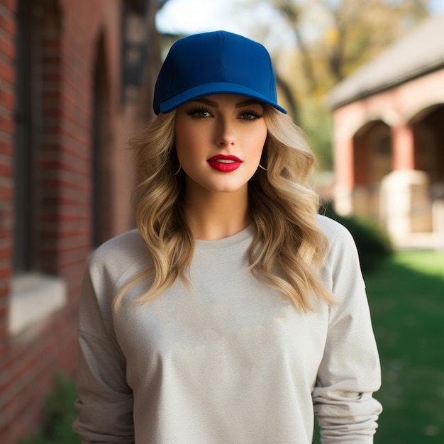 woman wearing baseball cap